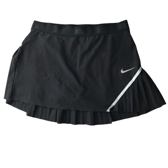 Black Tennis Skirt w/ Spandex Shorts Golf NIKE Size Women's M Pleated